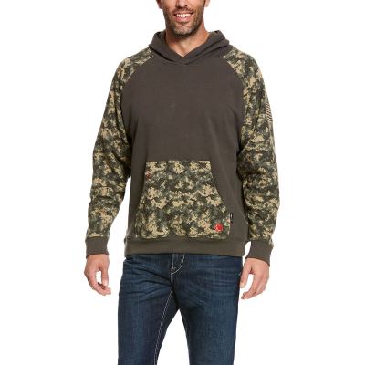 Ariat FR DuraStretch Patriot - Hoodie Olijfgroen Camo Heren - 34974-735